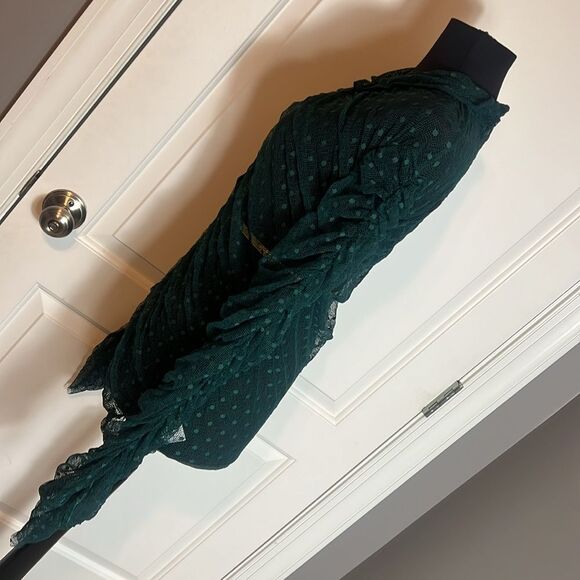 BNWT - STEELE LITA LONG SLEEVE GREEN LACE TOP - XL - Picture 4 of 8